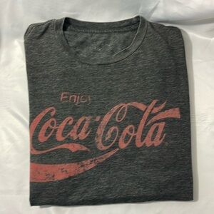 Enjoy Coca Cola dark gray mens shirt large